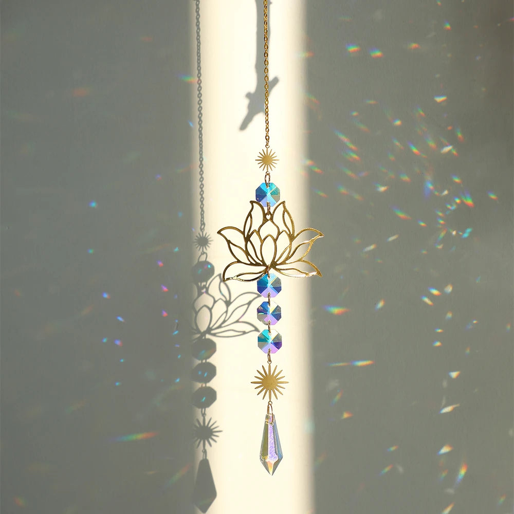 Prism Lotus Gem Suncatcher