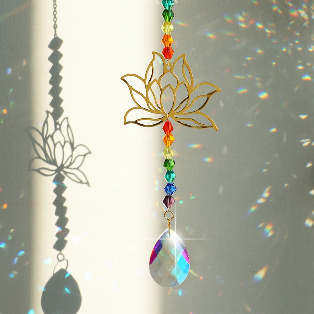 Prism Lotus Rainbow Suncatcher