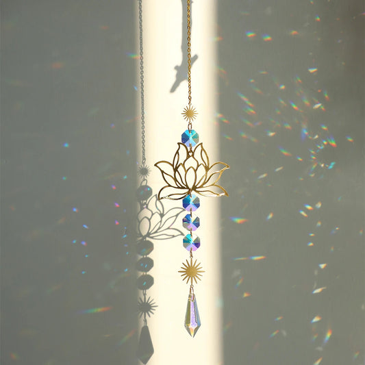 Prism Lotus Gem Suncatcher